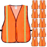Dazonity High Visibility Reflective Safety Vest , Mesh,Reflective Strips, Fit for Men & Women, Work, Construction